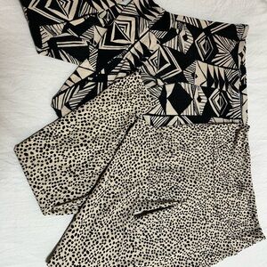 Bozzolo Black and Cream Patterned leggings